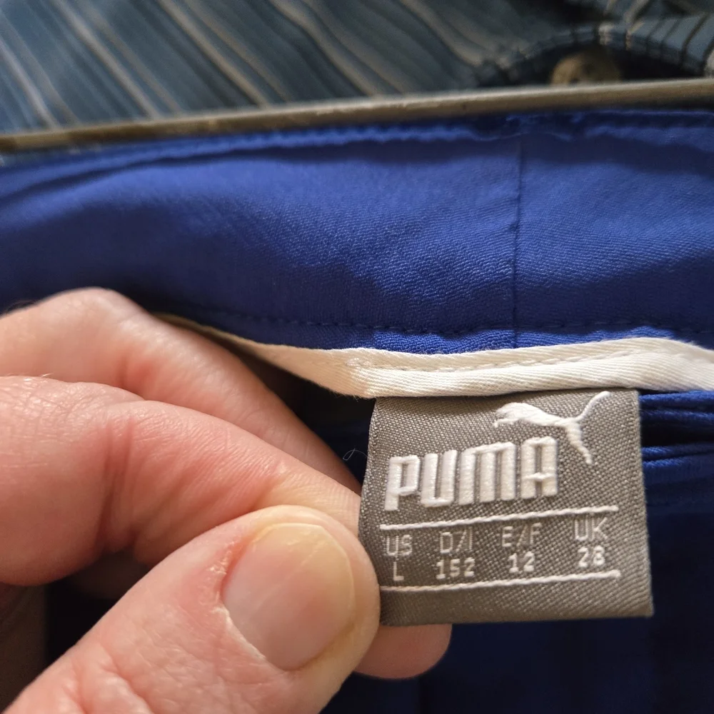 Puma Royal Blue Boys Shorts with Grey Logo Tag, Size L.